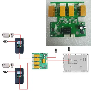 Dla Domu RVV4 Przewodowy Domofon Wideodomofon, System Wejścia 1 Monitor 2-4 szt. Dzwonek do Drzwi Kamera Multi drzwi dystrybutor