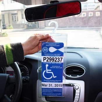 Ochrona Pokrywa Zgody na parking Posiadacz Pozwolenia Na Parking Dla Niepełnosprawnych Organizer Do Przechowywania Parkingowy Plakat Protector #1989