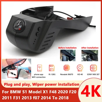 Plug and play Ukryty WiFi Rejestrator Samochodowy Dash Cam Kamera Rejestrator Oryginalny Do BMW S1 X1 F48 2020 F20 2011 F31 2013 f07 ~ 2018