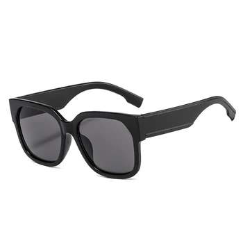 Rocznika Duże Kwadratowe Okulary Dla Kobiety Luksusowej Marki na Przewymiarowany Okulary Damskie Czarne Odcienie Niebieski Gradient Oculos de sol UV400