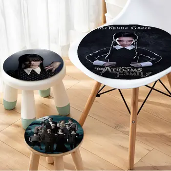 Środa Addams Dekoracyjna Poduszka Do Krzesła Obiadowego Okrągłe Ozdobne Fotel Do Komputera Biurowego Cyfrowy Poduszka