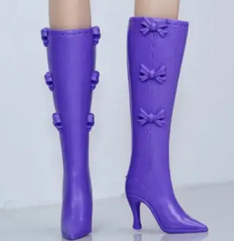 Кукольная buty na płaskiej podeszwie buty na wysokim obcasie czarne buty nowy styl dla swoich lalek Barbie mała nóżka LR01